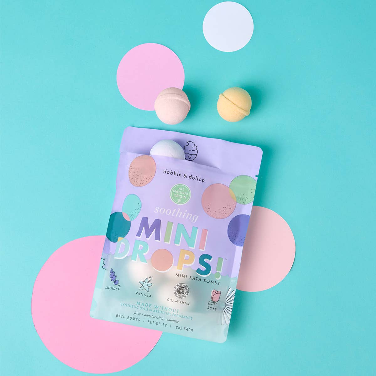Dabble & Dollop® - Mini Drops® Bath Bombs - Soothing - Baby Dill