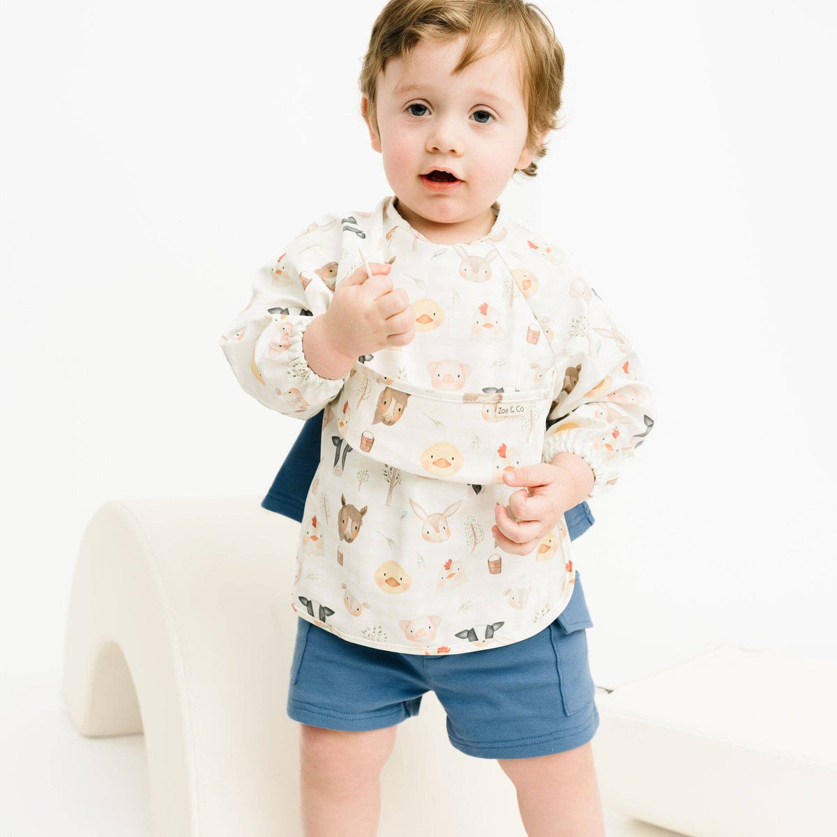 Farm Friends Long Sleeve Bib
