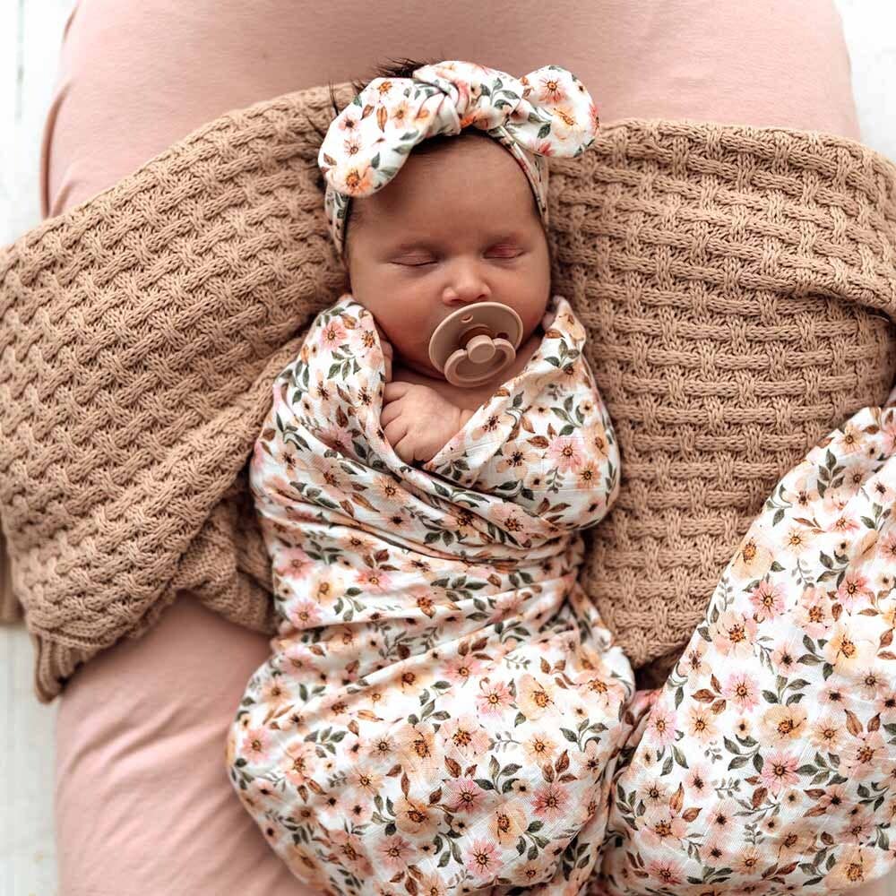 Floral Organic Muslin Wrap