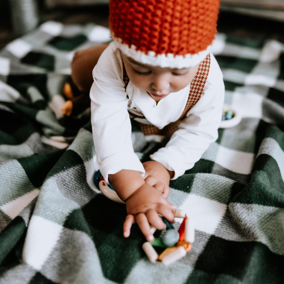 Color Carousel Wooden Baby Rattle - Baby Dill