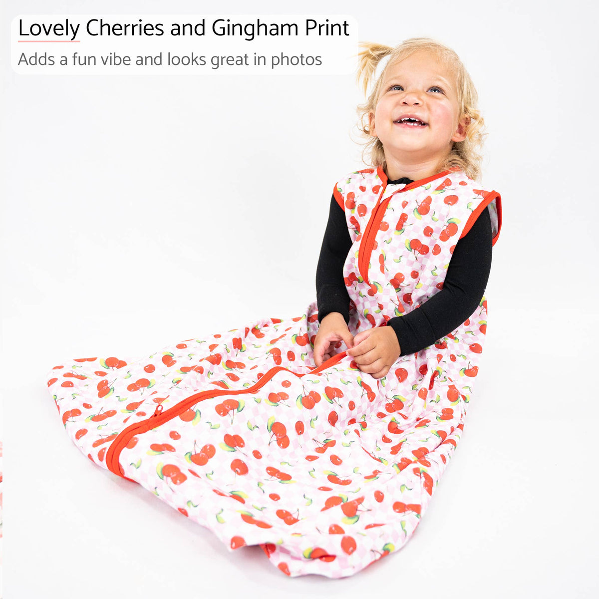 LollyBanks - Organic Cotton Sleep Sack 0.5 TOG Cherry On Top - Baby Dill