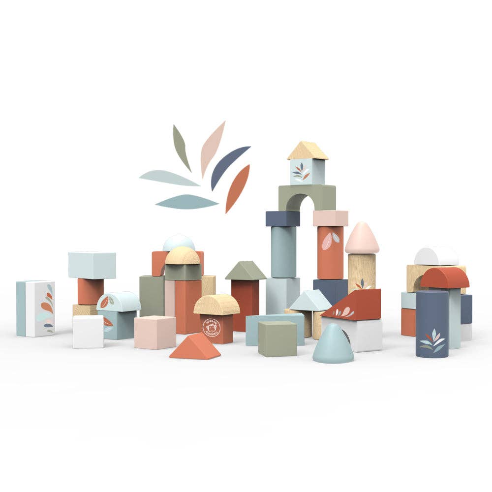 Wood Building Blocks (50 pieces) - Baby Dill
