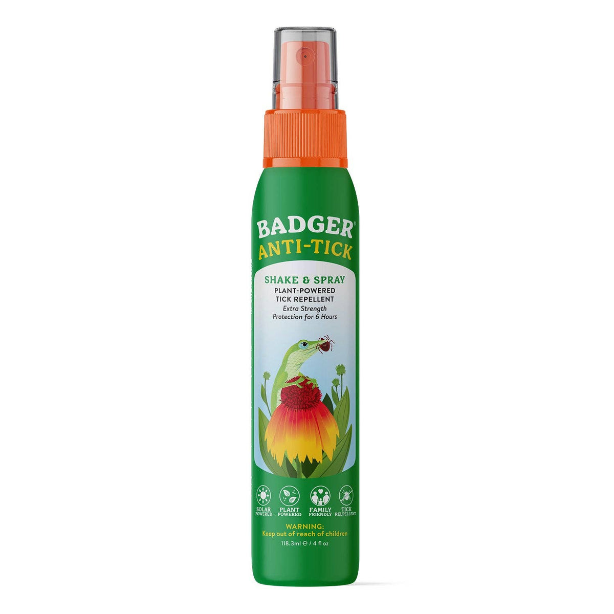 Badger Tick Spray, All Natural Tick Repellent, Deet-Free - Baby Dill
