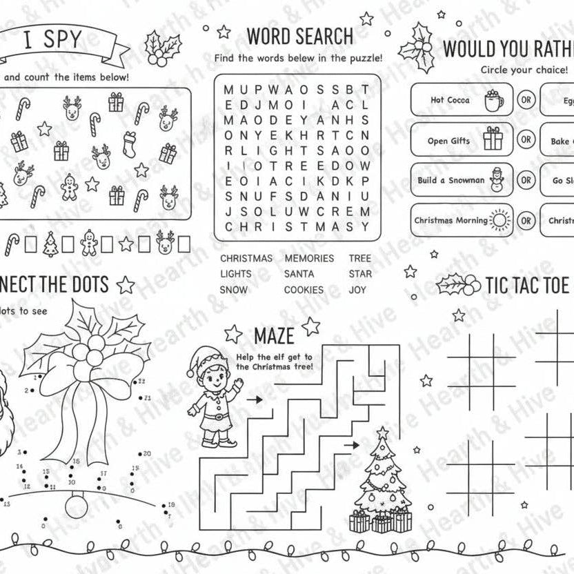 Christmas Reusable Silicone Coloring Mat