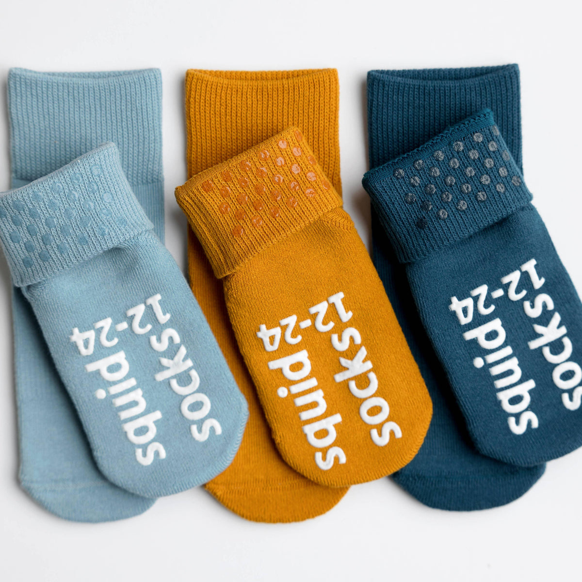 Camden - Baby Socks / Kids Socks with Non-Slip Silicone - Baby Dill