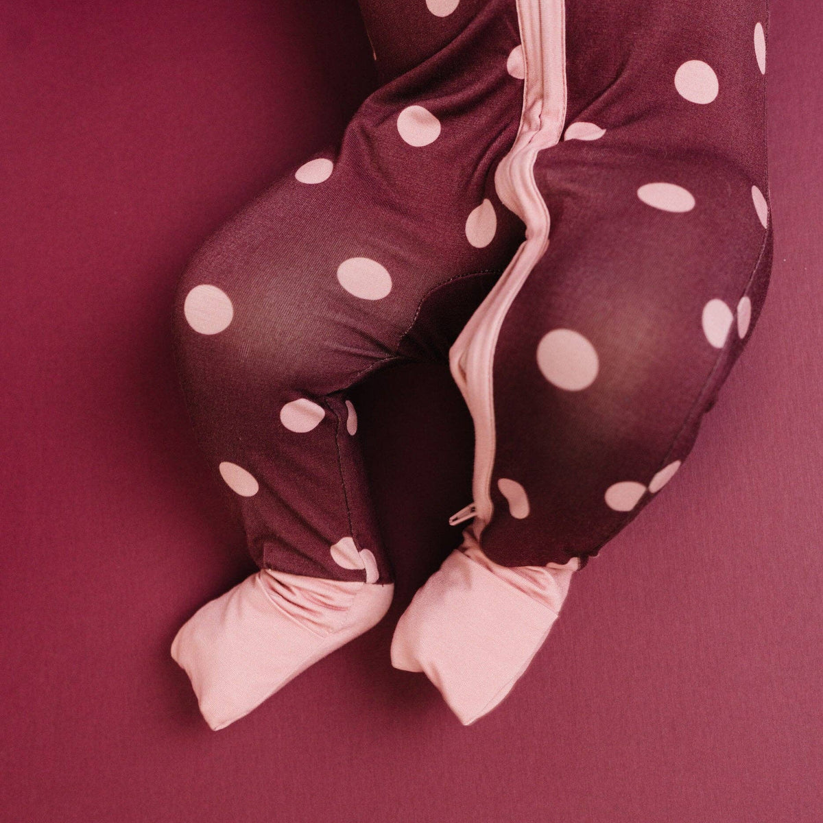 Double Zip Mulberry Polkadot Bamboo Sleeper