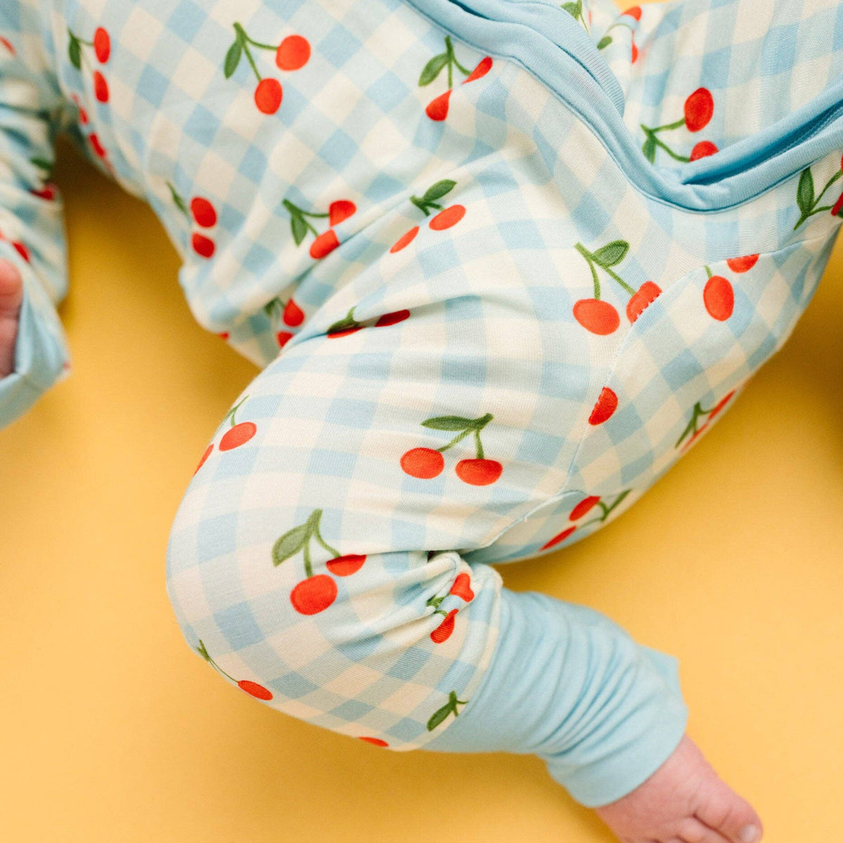 Cherry Picnic Double Zip Bamboo Sleeper - Baby Dill