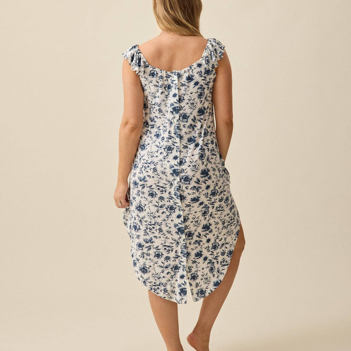 Kindred Bravely - Ruffle Strap Labor & Delivery Gown - Baby Dill