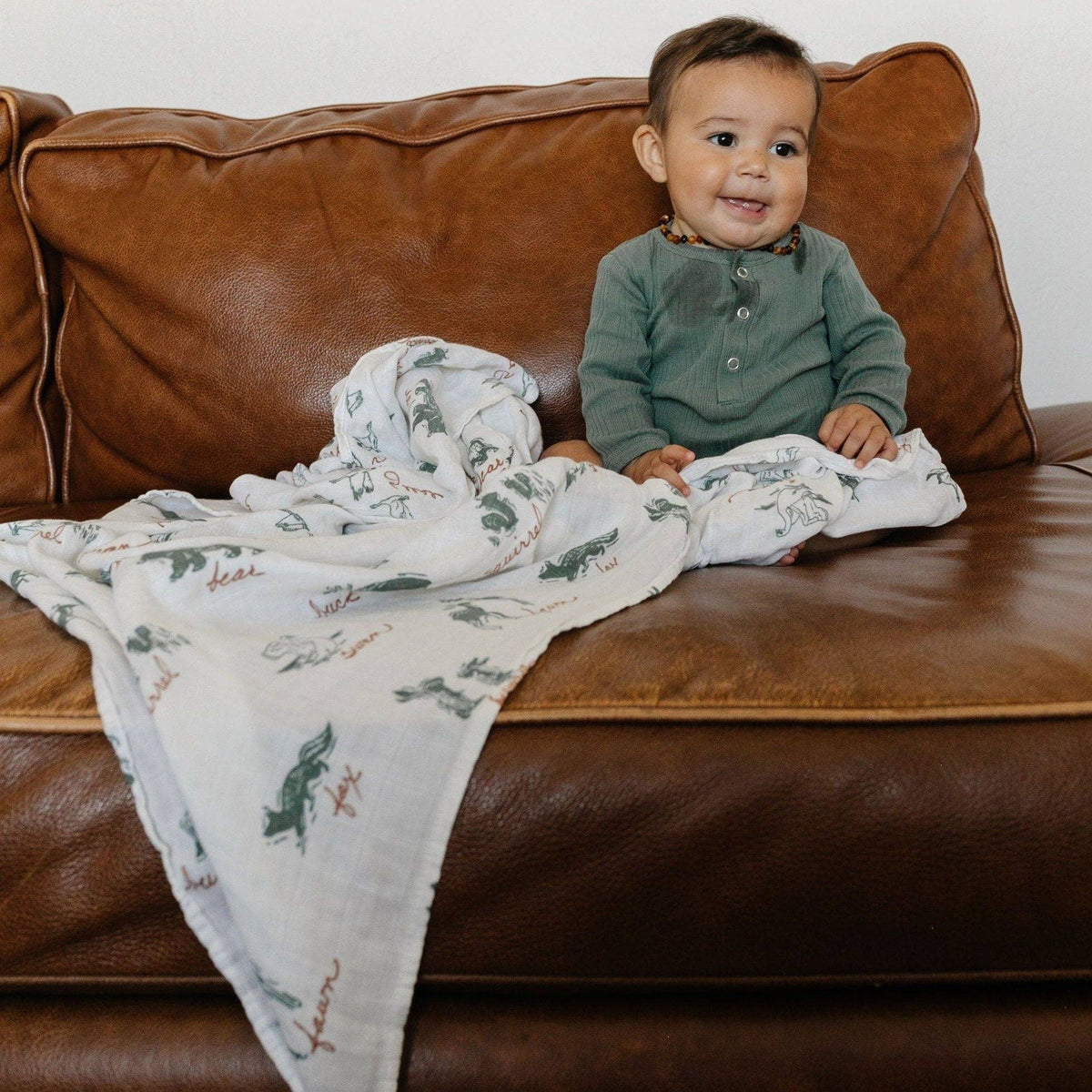 Bamboo Muslin Rayon Swaddle - Baby Dill