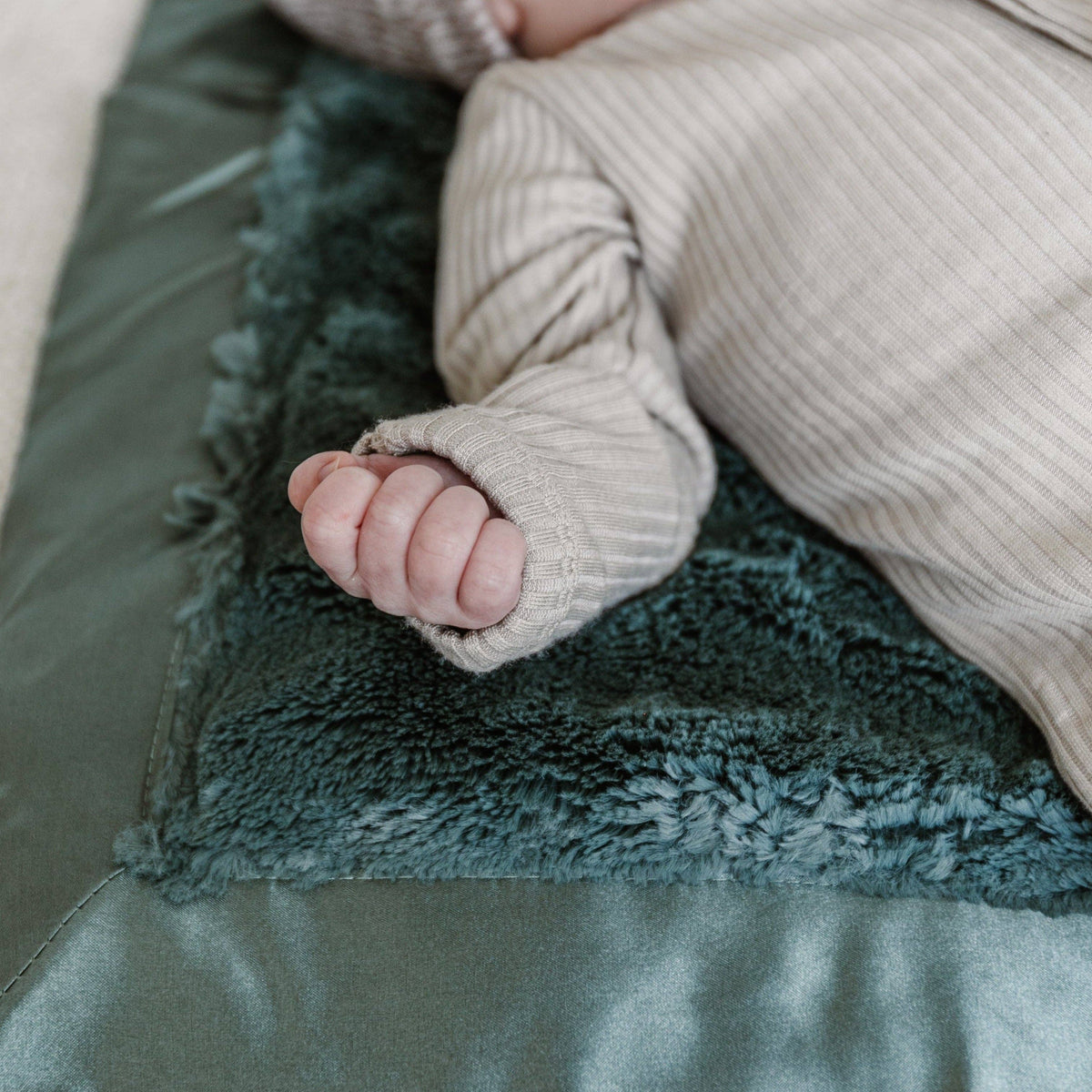 Satin Border Mini Blankets - Baby Dill