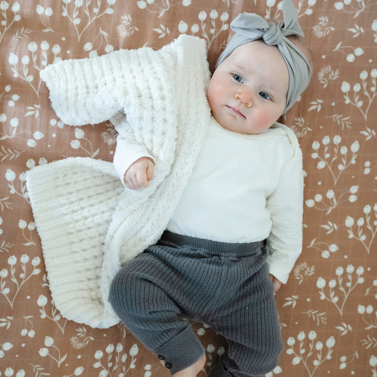 Saranoni - WAFFLE KNIT MINI BLANKETS - Baby Dill