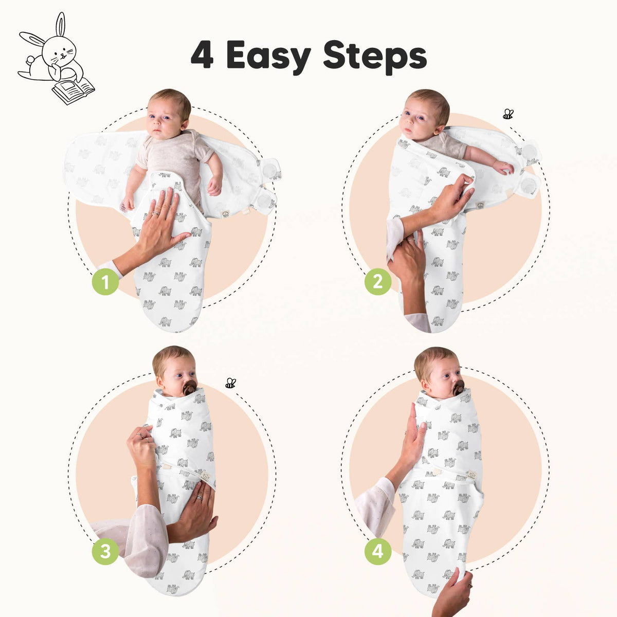3pk Soothe Baby Swaddles 0-3 Months Sleep Sack for Newborns