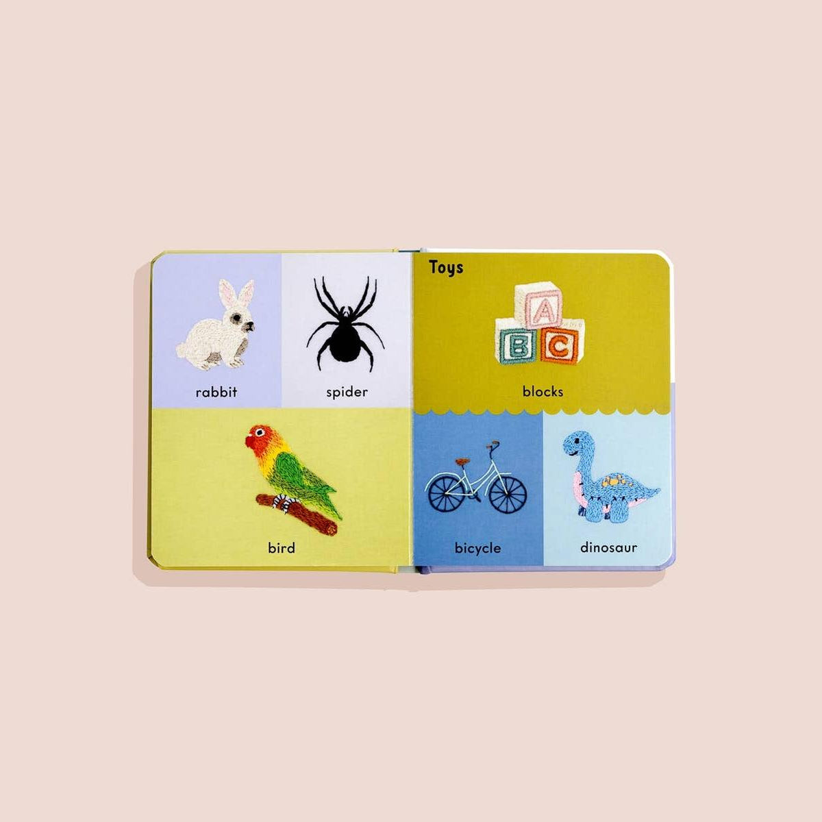 First Words Cute Embroidered Friends Board Book - Baby Dill