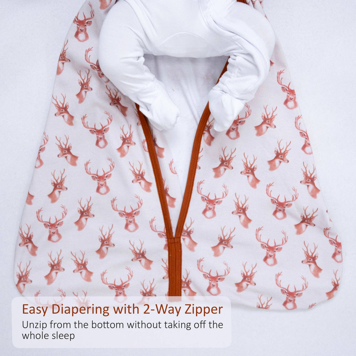 Organic Cotton Baby Sleep Sack 0.5 TOG Oh Deer