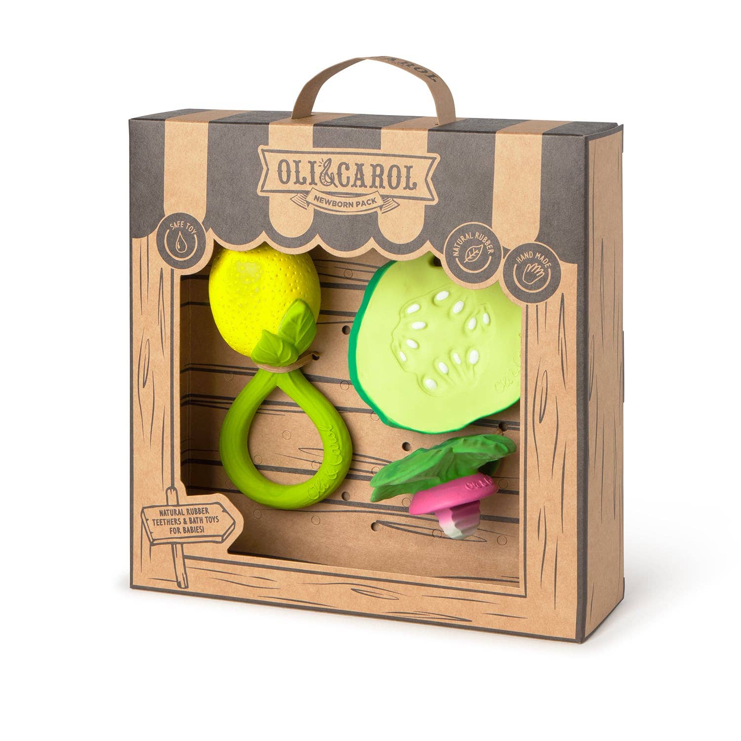 Teether Gift Set - Lemon Rattle Cucumber Radish - Baby Dill