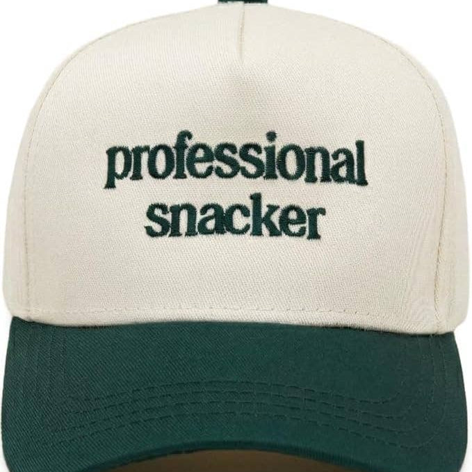 Toddler Hat Professional Snacker - Green/Beige
