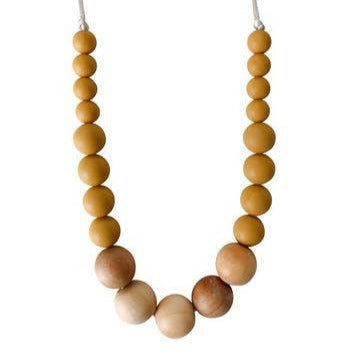 The Landon - Mustard Yellow Teething Necklace - Baby Dill