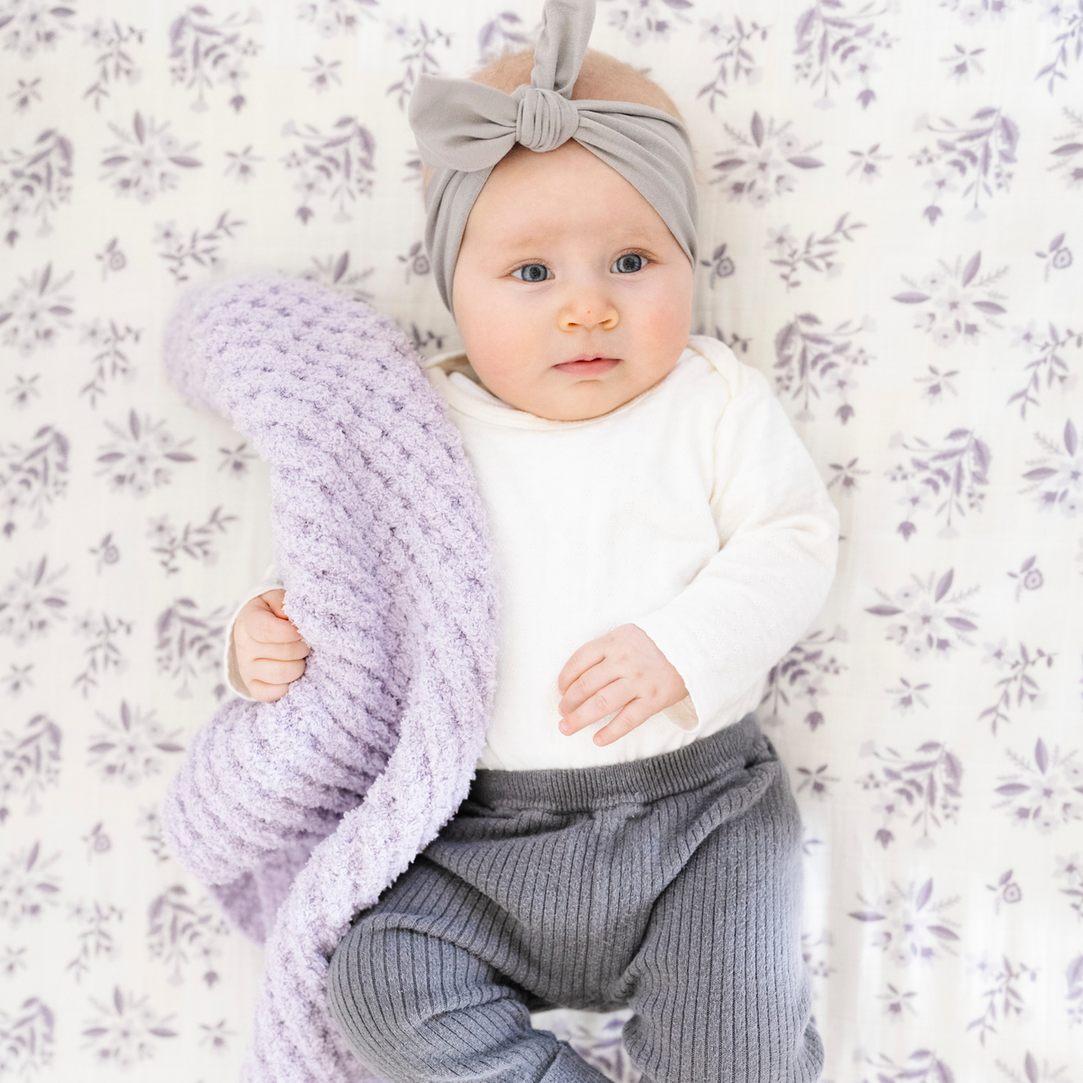 Saranoni - WAFFLE KNIT MINI BLANKETS - Baby Dill