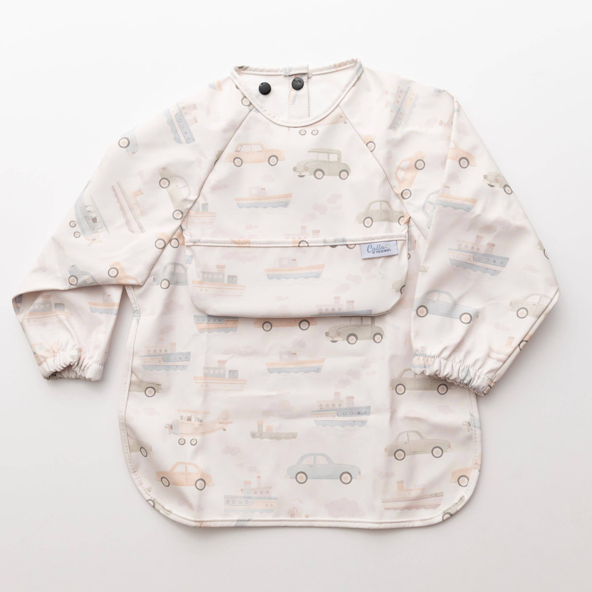 Long Sleeve Bib - Vintage Transportation