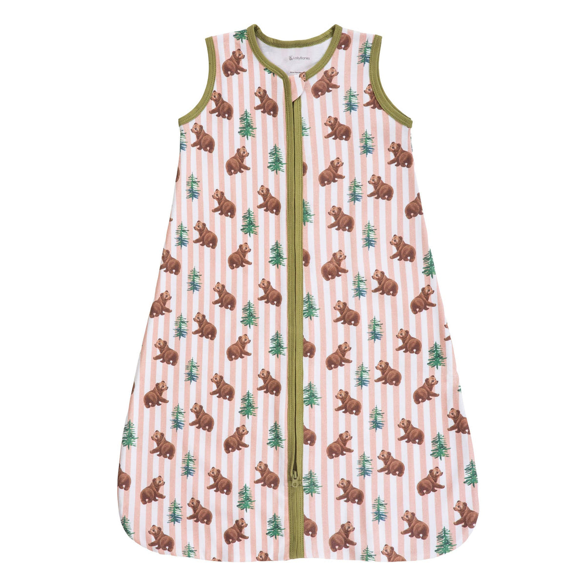 LollyBanks - Baby Bear Baby Sleep Sack, 100% Organic Cotton - Baby Dill