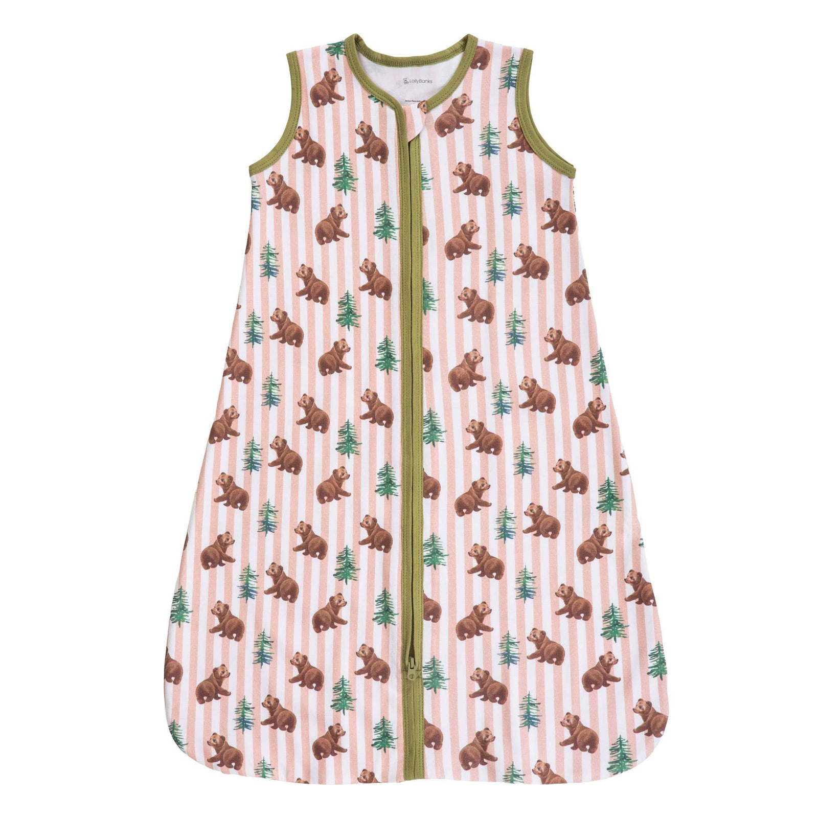 LollyBanks - Baby Bear Baby Sleep Sack, 100% Organic Cotton - Baby Dill