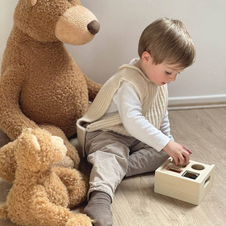 Wooden Blocks Cube Shape Box