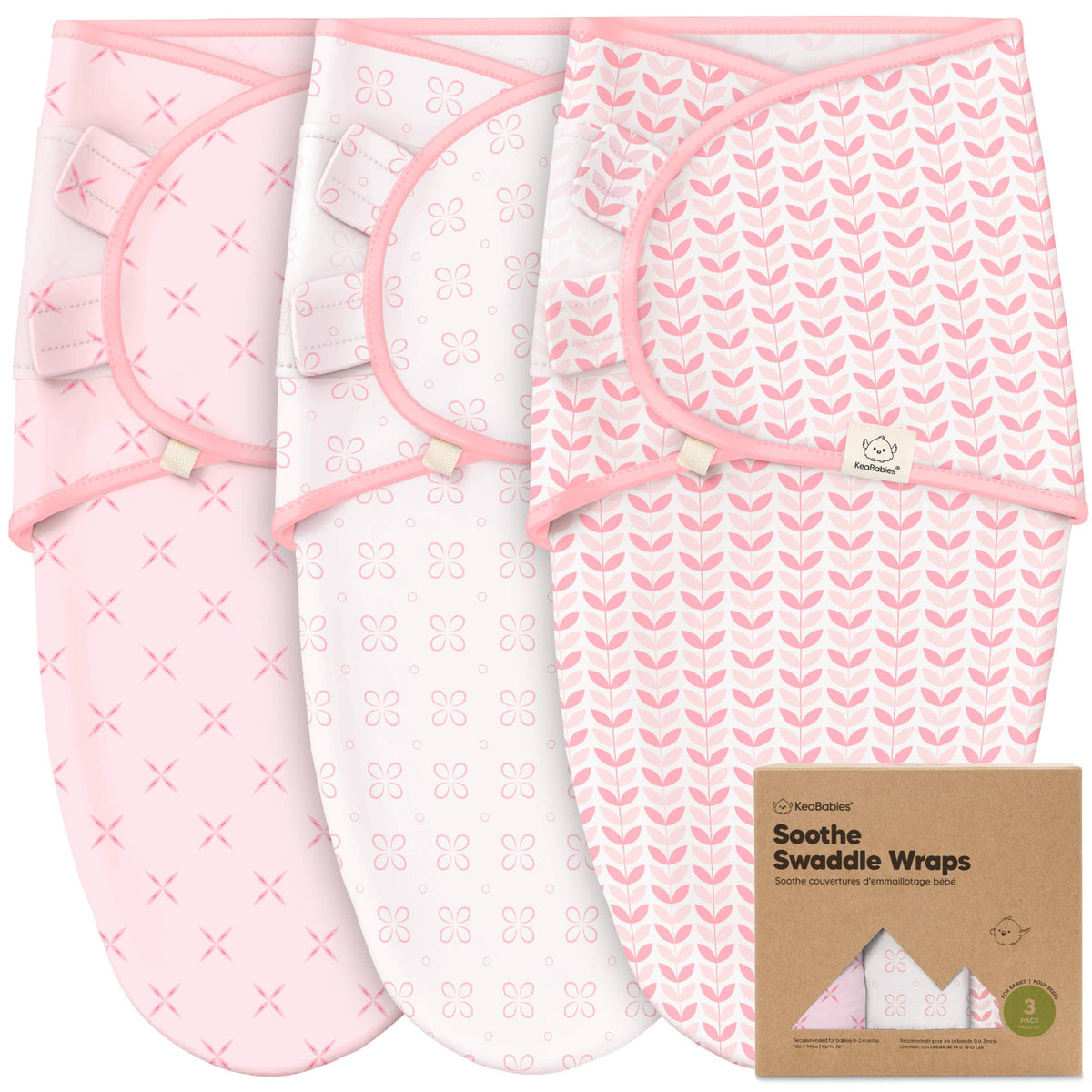 3pk Soothe Baby Swaddles 0-3 Months  Sleep Sack for Newborns
