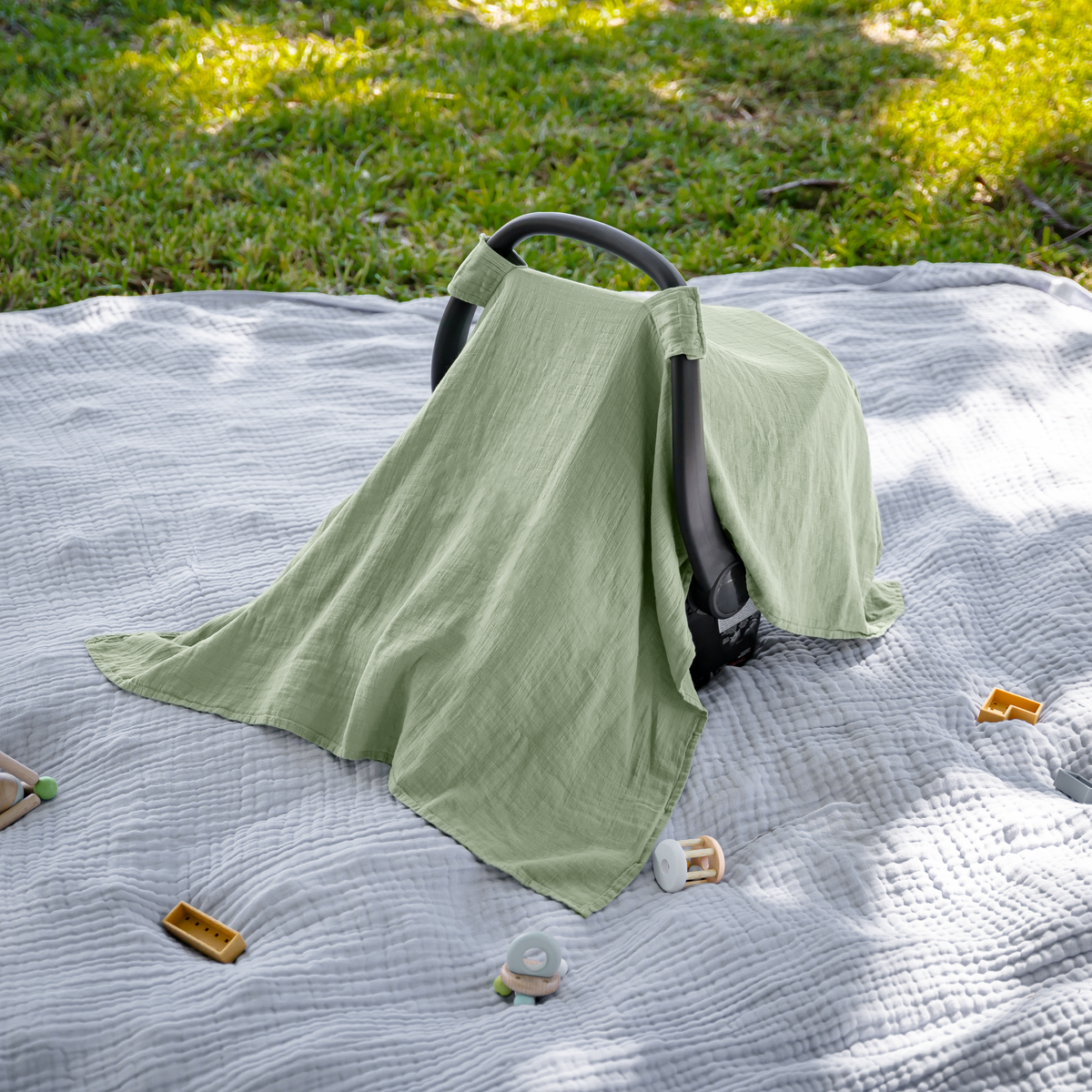 Baby Car Seat Cover - Cotton/Muslin