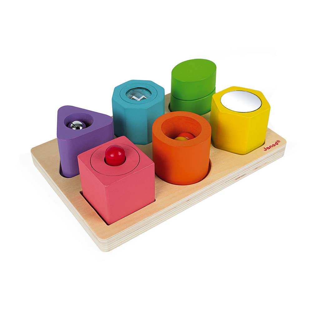 Wood Shapes & Sounds | 6 Block Puzzley