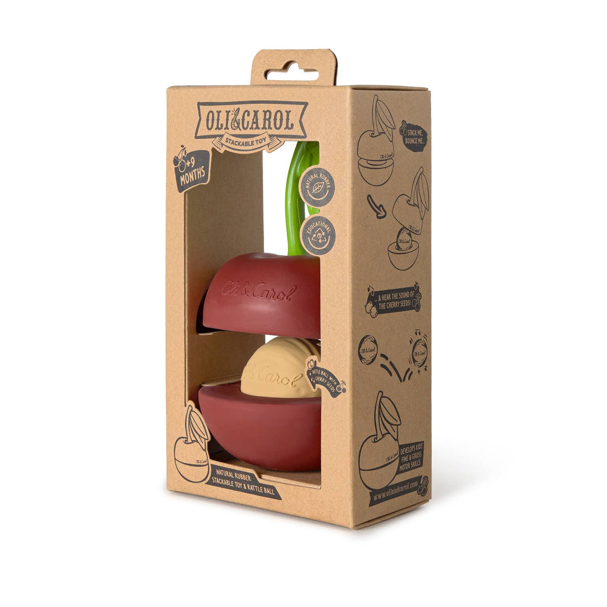 Merry the Cherry Stacking Toy & Rattle Ball - Baby Dill