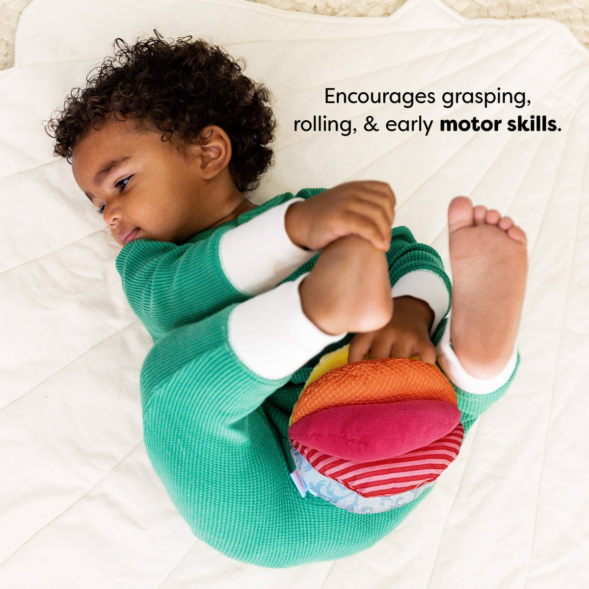 Rainbow Fabric Baby Ball - Baby Dill