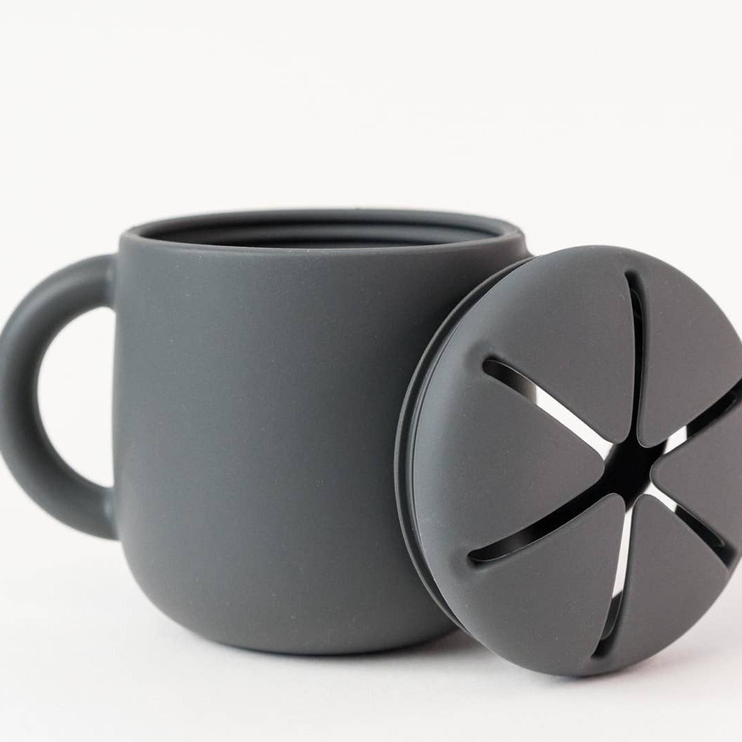 Silicone Snack Cup with Lid - Baby Dill