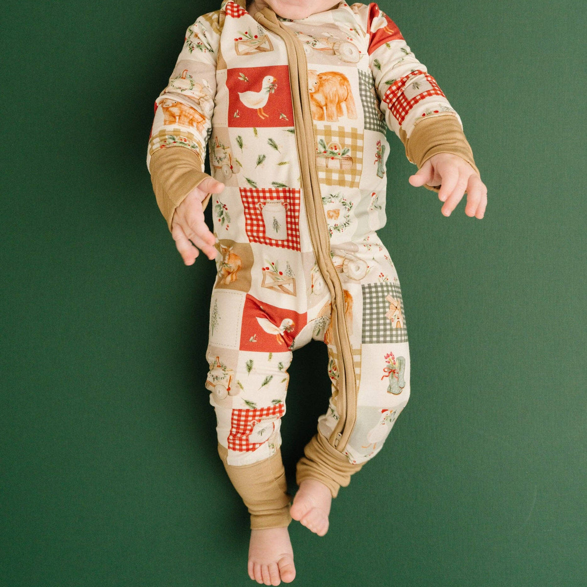 Country Christmas Double Zip Bamboo Sleeper