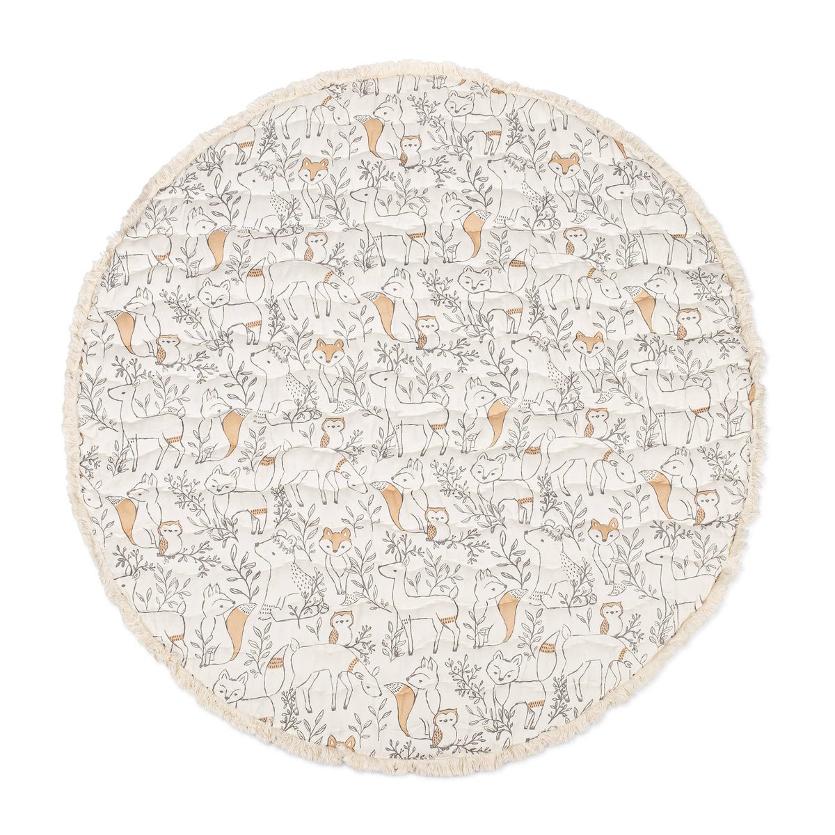 Ezra Quilted Woodland Playmat - Baby Dill
