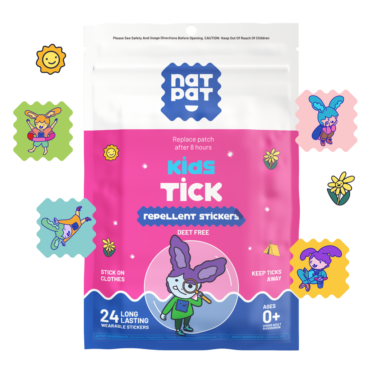 NATPAT - NATPAT Tick Repellent Stickers: Bug Patch, Safe for Kids - Baby Dill