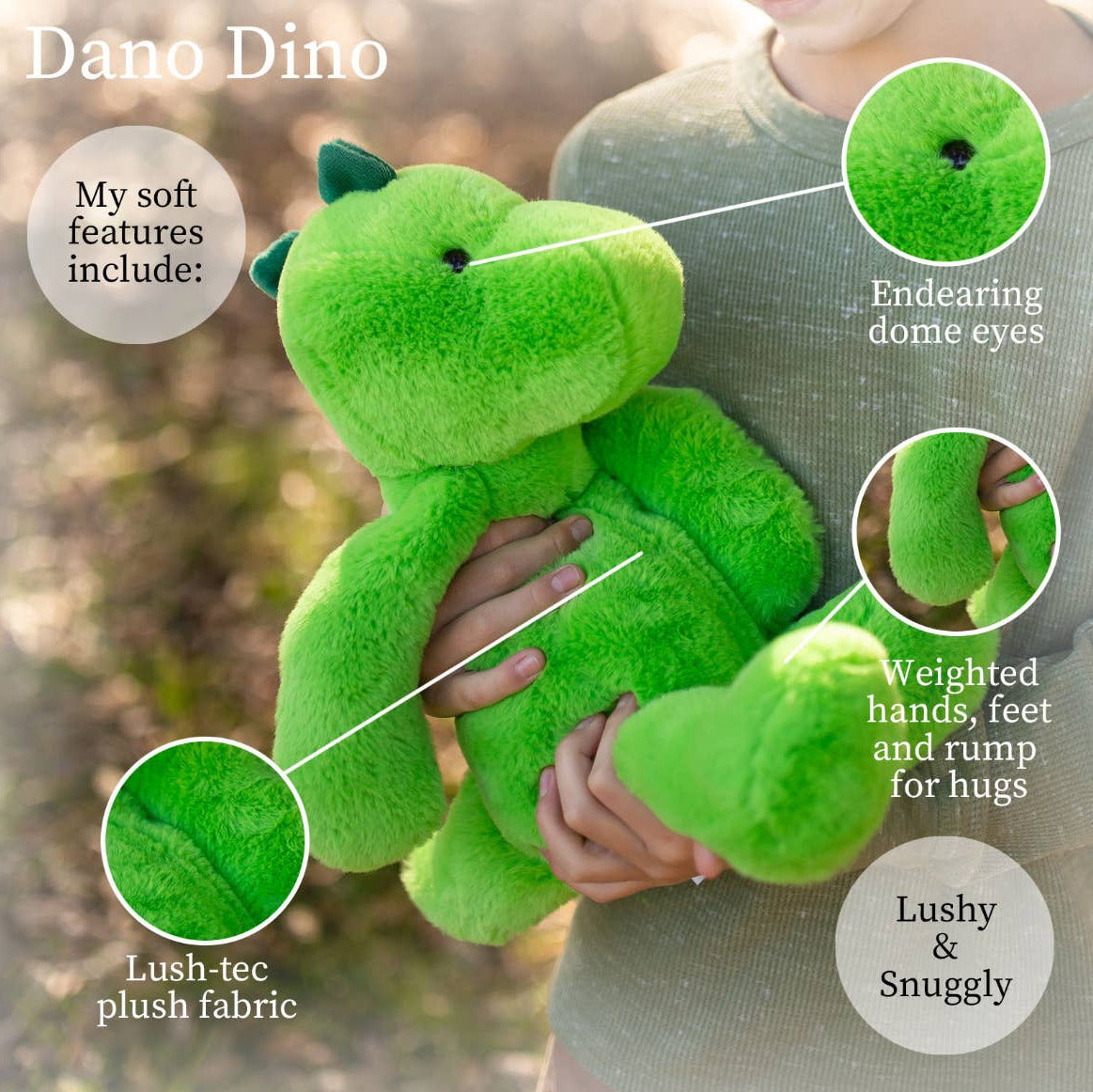 Green Dino Plushie - Baby Dill