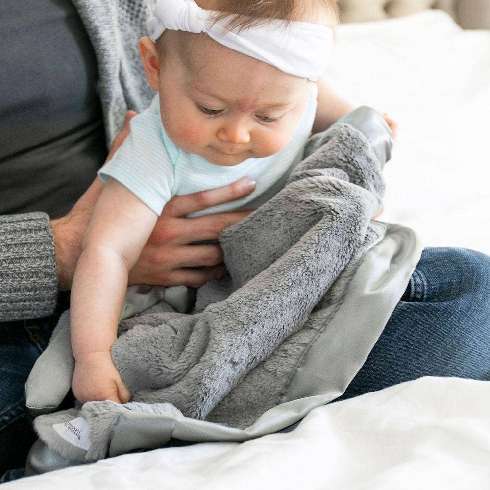 Satin Border Mini Blankets - Baby Dill