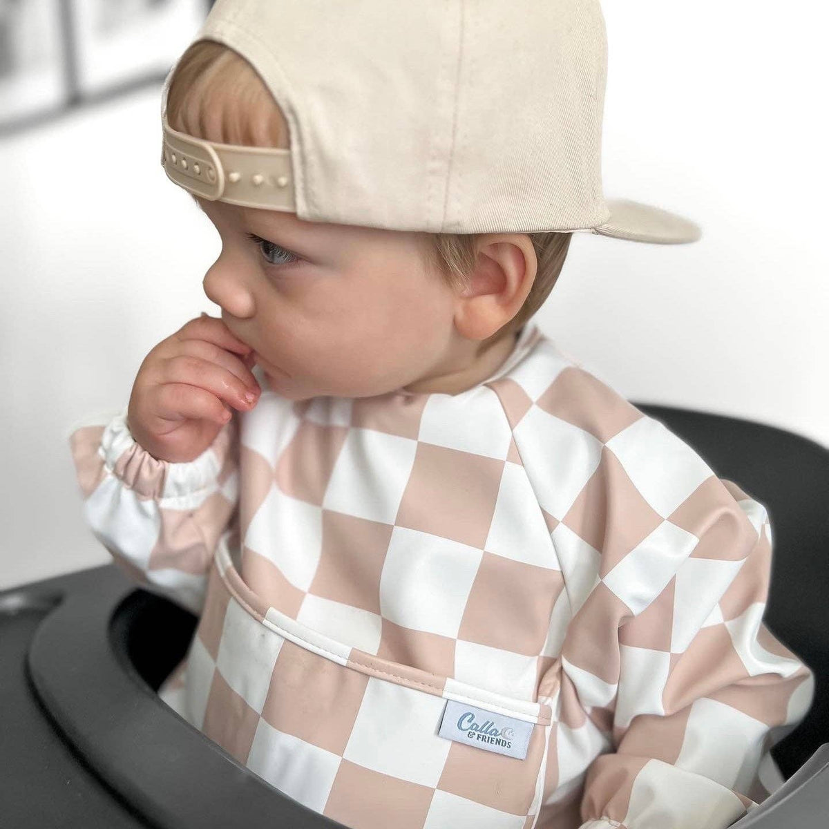 Long Sleeve Bib - Checkered