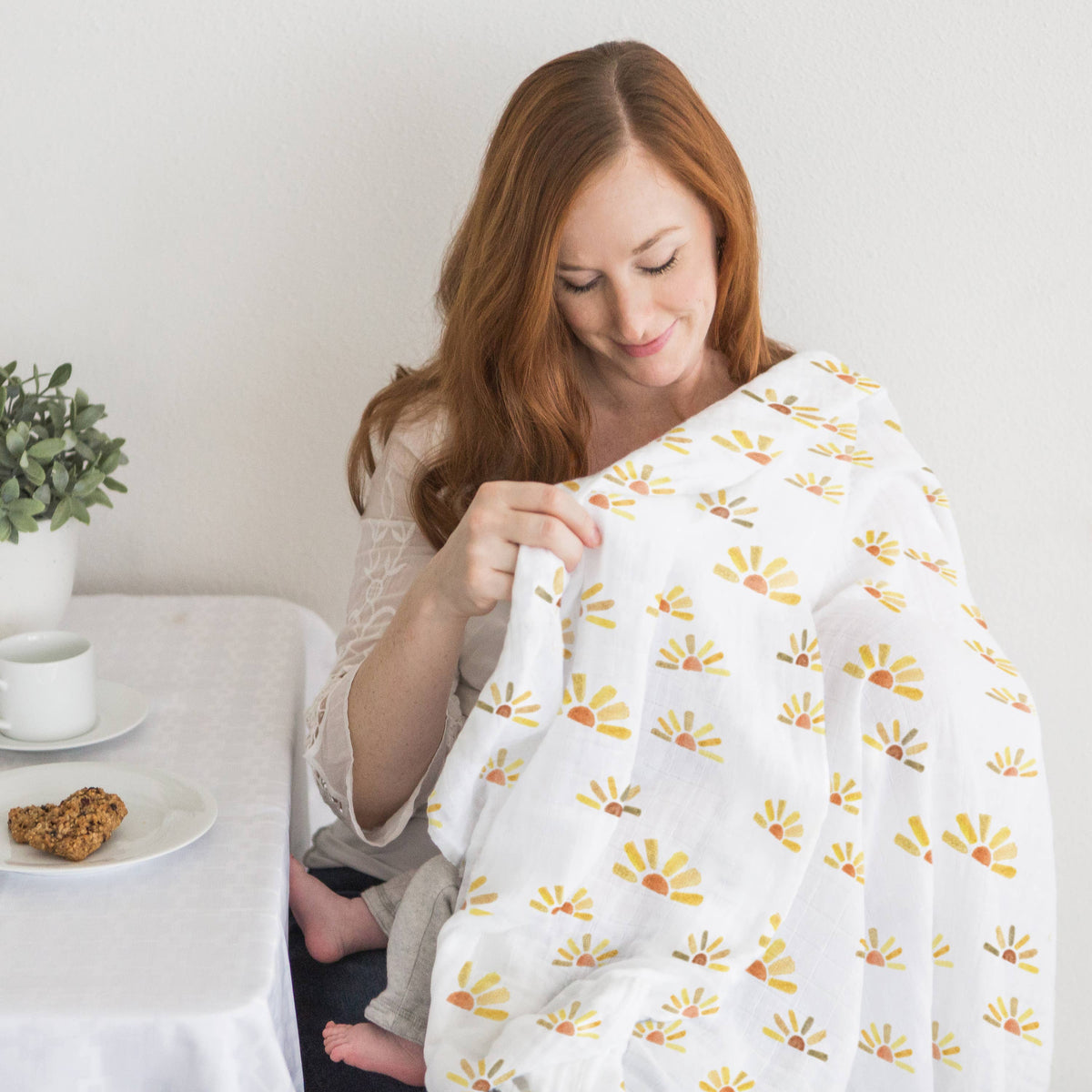 Muslin Swaddles, Set of 3, Watercolor Sunny Days