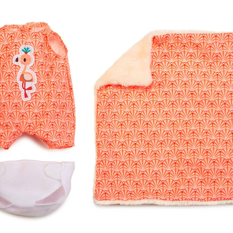 Janod - Anais Baby  | Doll & Carrier | Pretend Play | 12 Months+ - Baby Dill