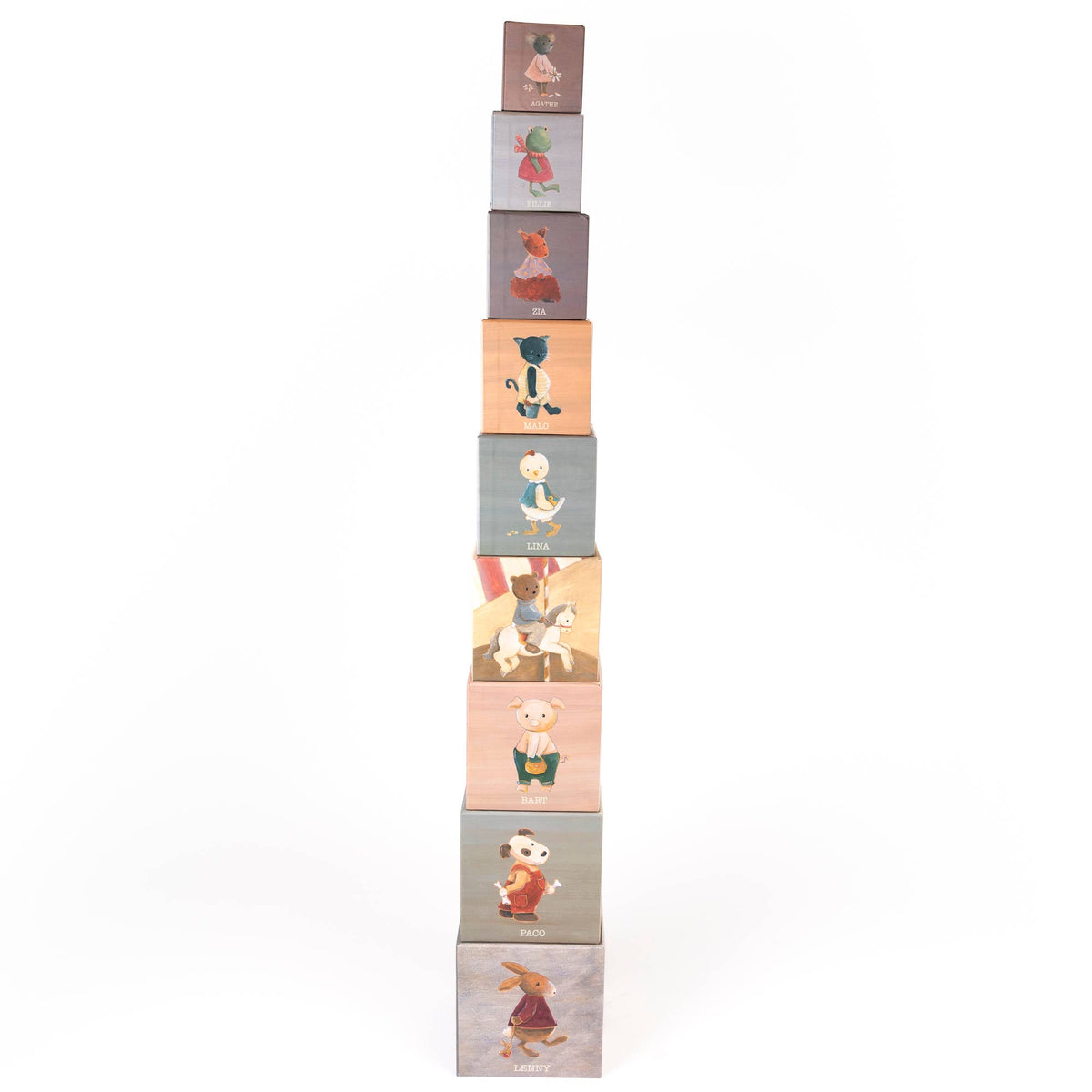 Stacking Nesting Cubes Pyramid Friends