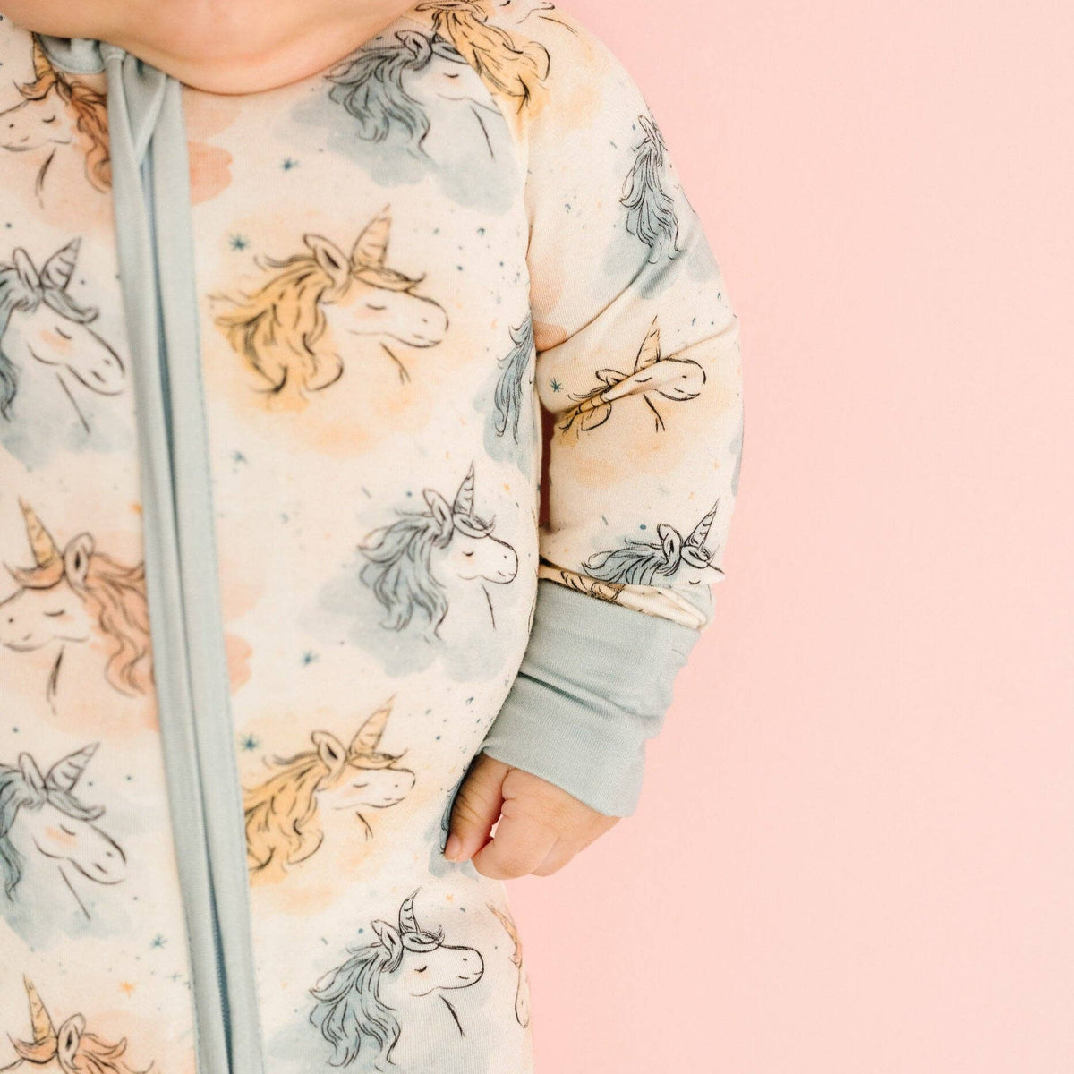 Little One Shop - Stardust Unicorn Bamboo Sleeper - Baby Dill