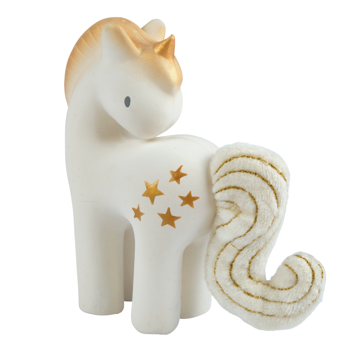 Shining Stars Unicorn Natural Rubber Teether w Crinkle Tail