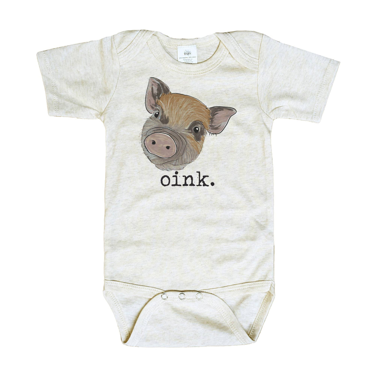 "Oink" Pig Baby Onesie Bodysuit