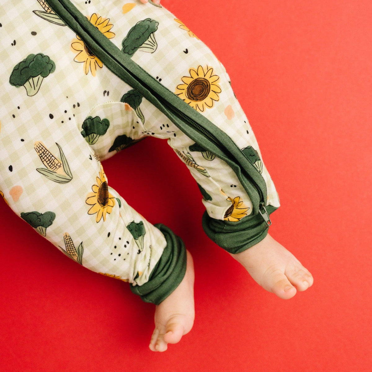 Little One Shop - Country Picnic Bamboo Sleeper - Baby Dill