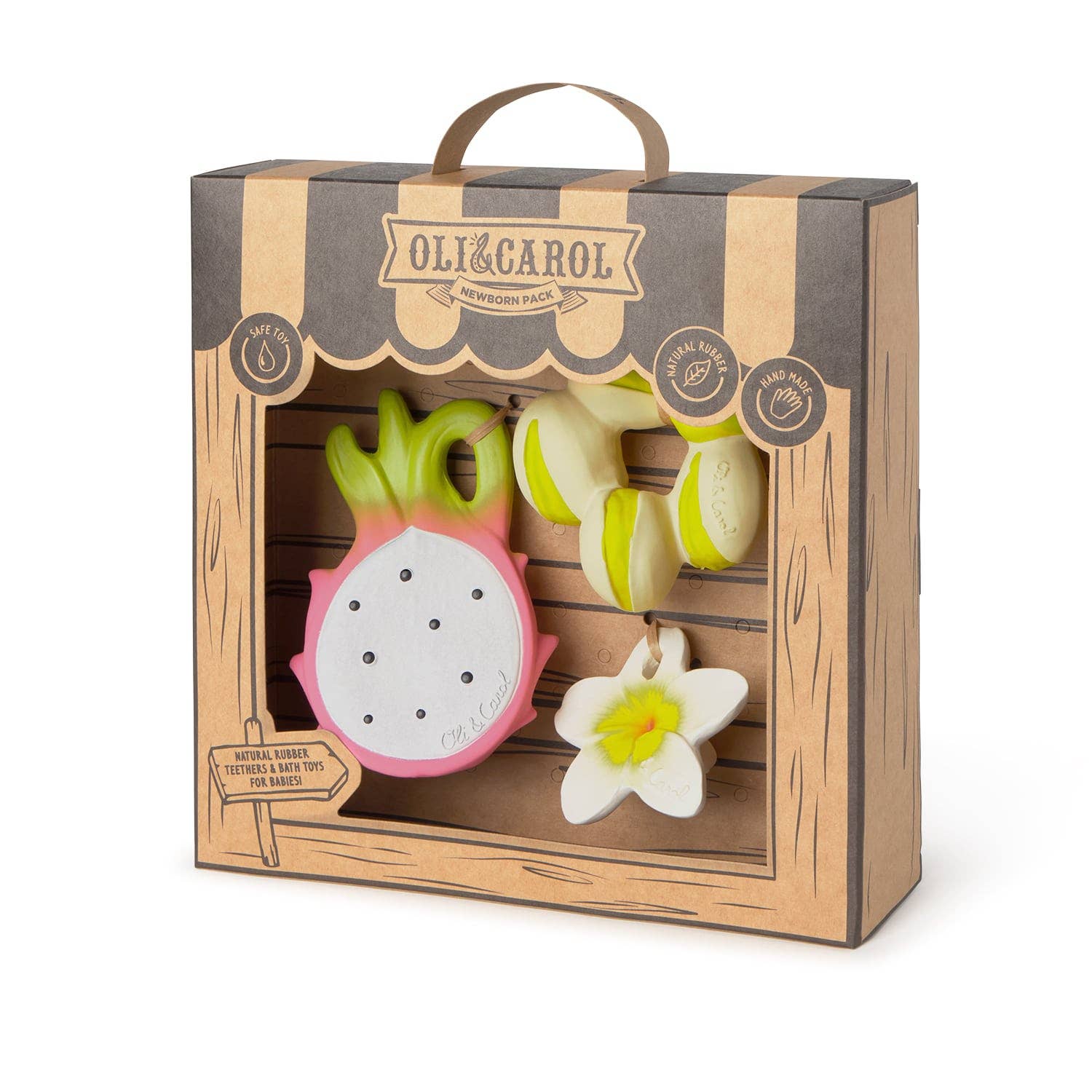 Teether Gift Set - Dragonfruit Pistachios Flower - Baby Dill