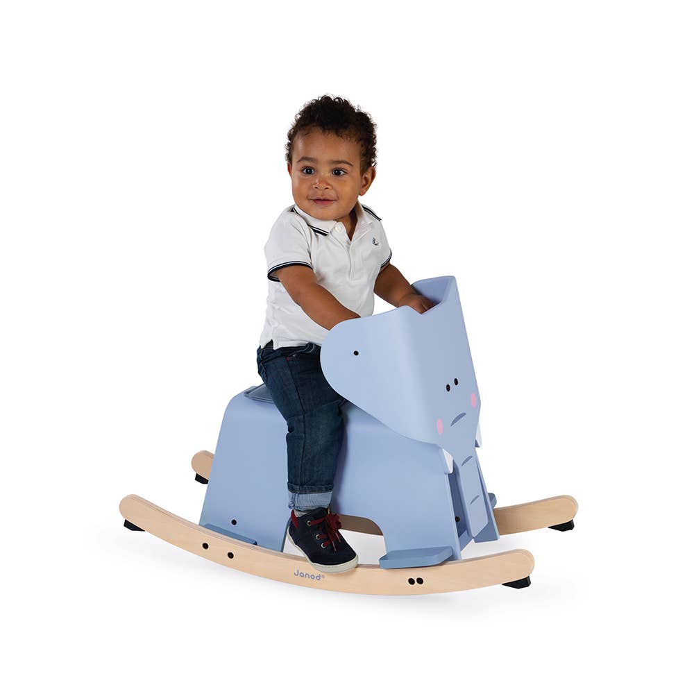Janod - Rocking Elephant | With Removable Protection | 12 Months+ - Baby Dill