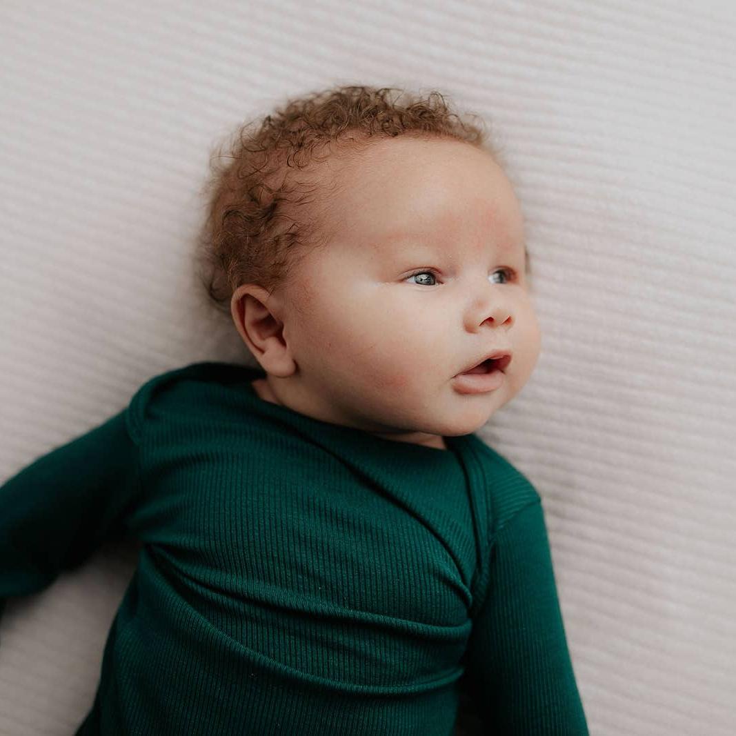 Ribbed Knotted Newborn Baby Gown Sleepwear