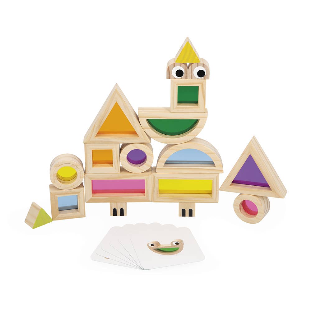 Sensory Wood & Translucent Stacking Blocks