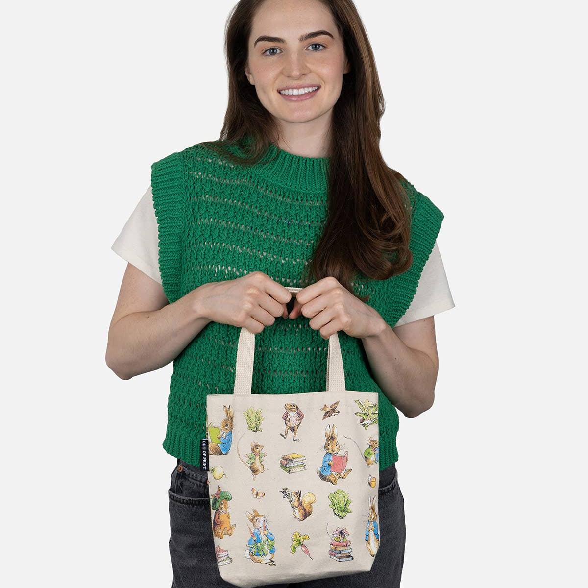 Peter Rabbit Pattern Mini Tote - Baby Dill